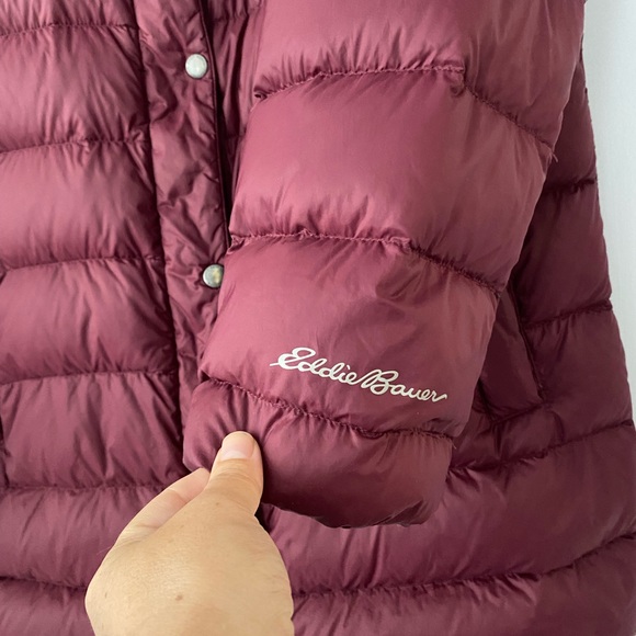 Eddie Bauer Hooded Down Winter Coat, Size M - Picture 6 of 12